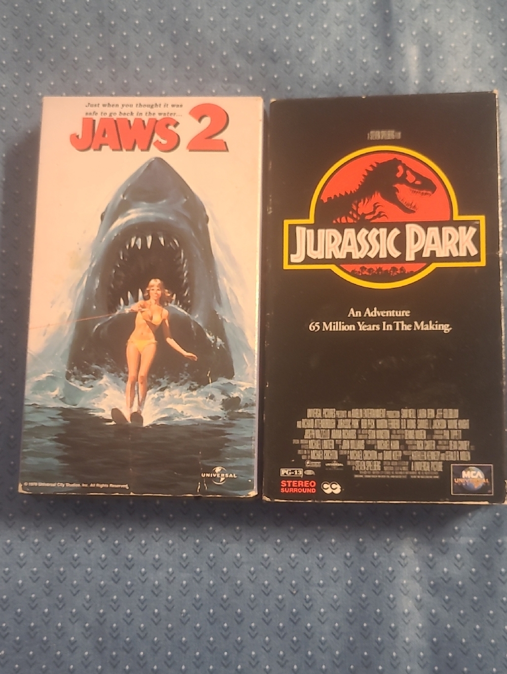 Universal Jaws 2 & Jurassic Park VHS Set